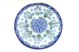 086 Bunzlau Ontbijtbordje 1436X Forget Me Not  086 Ontbijtborden Ø 20 cm